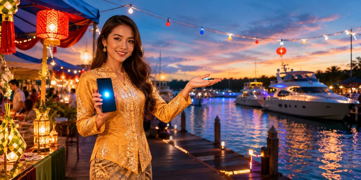 Ilustrasi deposit pembayaran Hari Raya di Malaysia